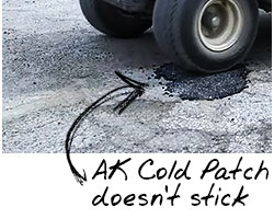 Cold patch can compact with your tires